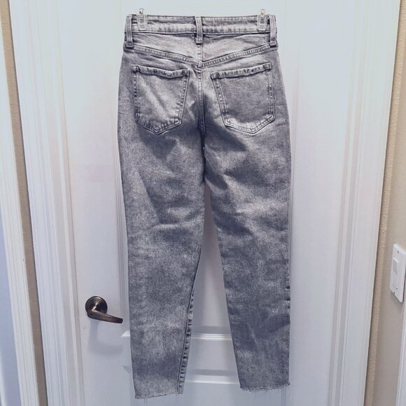 Old Navy-4 Pairs-Black, Gray, Blue-Size 0-Distressed-High Rise-OG Straight-Droit - Picture 6 of 15